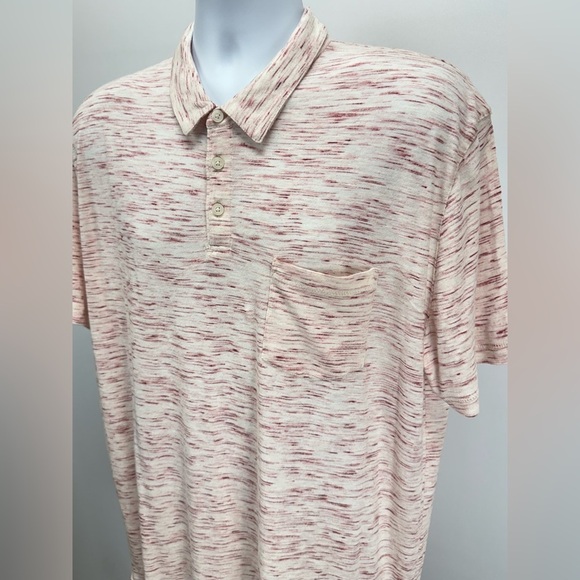 JOHN VARVATOS Men's red and cream abstract pattern pullover shirt size XL - Picture 11 of 13